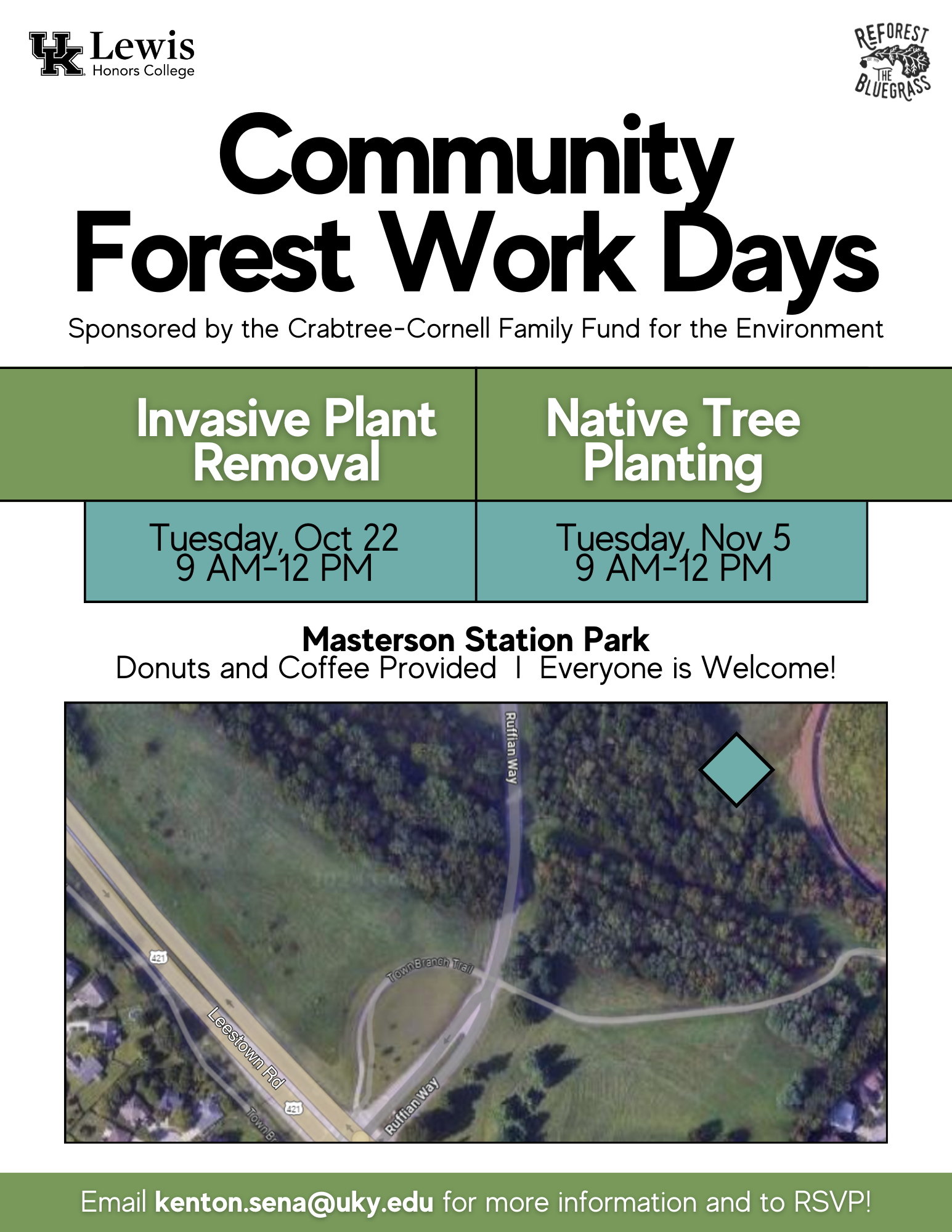 Community Work Forest Days Sponsored by the Crabtree-Cornell Family Fund for the Environment