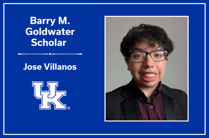 University of Kentucky junior Jose Villanos was one of 454 nationwide recipients of a Barry M. Goldwater Scholarship.