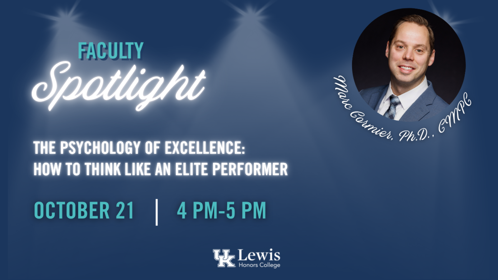 Faculty Spotlight Dr. Marc Cormier