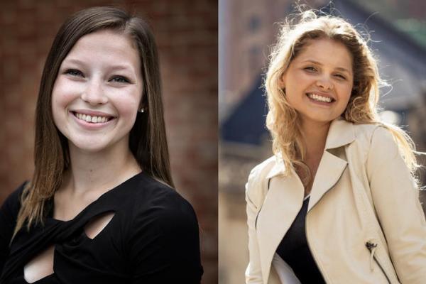 UK's December 2018 Commencement speakers: Kelsey Allmon (left) will deliver the 10 a.m. student address and Kendall Hitch will deliver the 2 p.m. address.