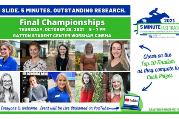 UK 5-Minute Fast Track Competition finalists will present their research on Oct. 28.