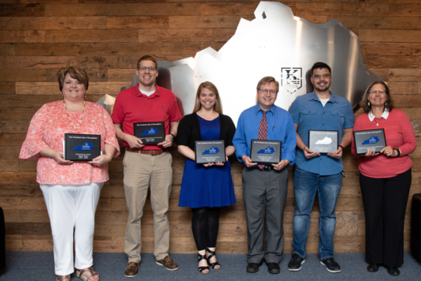 (Left to right): Angie Phipps, Kenny Blair, Beth Hanneman, Erik Myrup, Zac Leiws and Suanne Early. Photo by Eric Sanders.