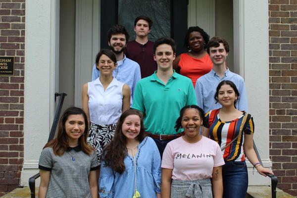 Top, l to r: Eli O’Neal, Chase Carleton, Melynda Price (director). Middle: Claire Hilbrecht, Josh Ehl, Carson Hardee. Front: Aileen Tierney, Hannah Thomas, Bria Northington, Daniela Gamez. Not pictured: Will Kueshner, Nicole Blackstone, Megan Yadav.