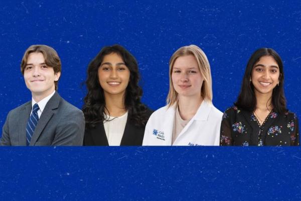 Ryan Brennan and Sarisha Lohano (from left) selected as Physiology Scholars