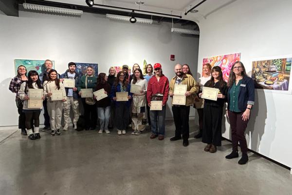 Several students in the School of Art and Visual Studies earned awards at the annual Carey Ellis Juried Student Show.