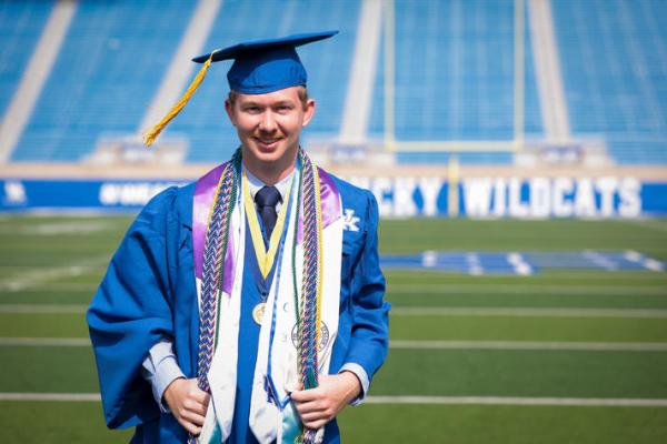 College of Arts and Sciences and Lewis Honors College graduate Ethan Morgan will deliver the student address at the 2 p.m. Friday, May 9 ceremony. Mark Cornelison | UK Photo
