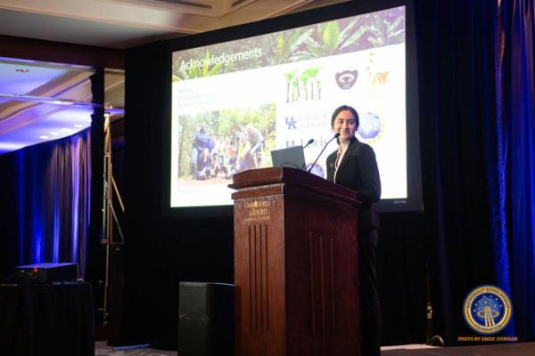 UK senior biology major Jaesylin Stephens discusses at the 2025 Astronaut Scholars Conference her experience and research in Madagascar.