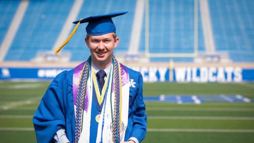College of Arts and Sciences and Lewis Honors College graduate Ethan Morgan will deliver the student address at the 2 p.m. Friday, May 9 ceremony. Mark Cornelison | UK Photo