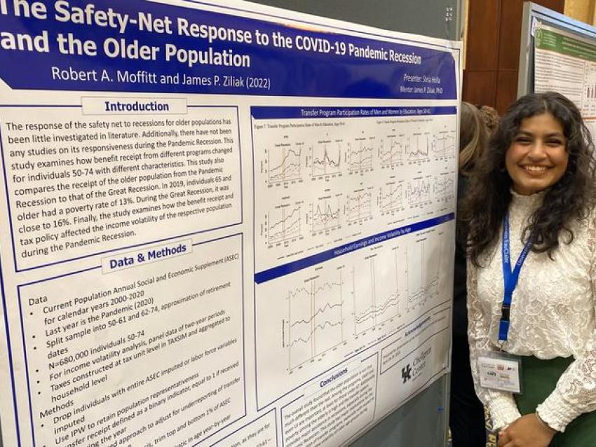 Shria Holla, a Gaines Fellow and Undergraduate Research Ambassador, credits her mentors’ accessibility and honesty to help her take advantage of opportunities. Photo provided by OUR.