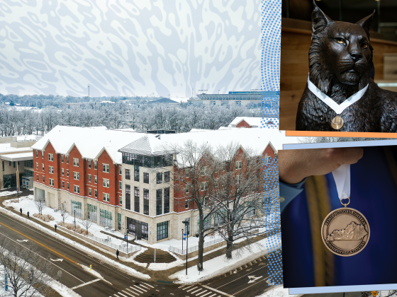Lewis Honors College Building in Winter
